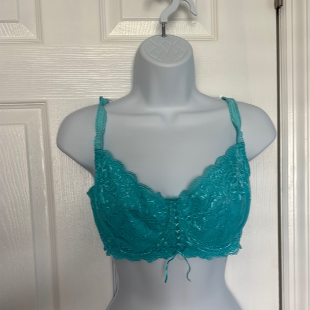 Frederick's of Hollywood Blue Lace Bra with Underwire